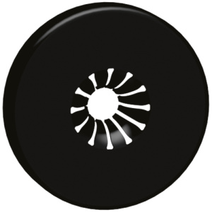 Розетка для вентиля, пласт. черн. глянцев.для труб Ø10÷20 мм