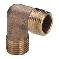 VIEGA 317980 Фитинг резьбовой угольник 90, 3/4" x 3/4" наружная/наружная, бронза