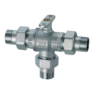 Кран шаровой 3-х ход., зонный 3/4" НР