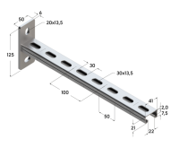 TERMOCLIP 09371002 Монтажная консоль ТСА 41x21x300, 2 мм