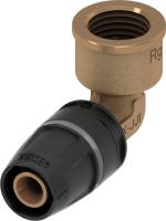 TECE 8713203 TECElogo Уголок соединительный с муфтой 90* 20 х 1/2", бронза