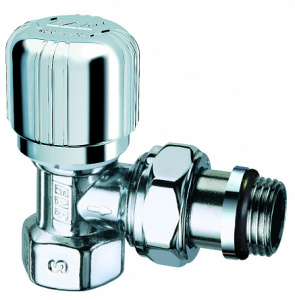Вентиль терморегулирующий угловойдля стальных труб. 1/2" ВР (сереб.) (заменен на FL 0118 12P)