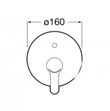 ROCA 5A2B96C00  NAIA Смеситель для душа скрытого монтажа (для установки с RocaBox), хром глянцевый