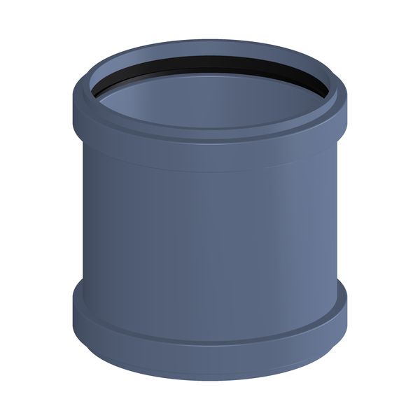 POLOPLAST P2306 POLO-KAL NG Двухраструбная муфта PKD DN160, длина 180 мм, с предустановленными уплотнительными кольцами, синий