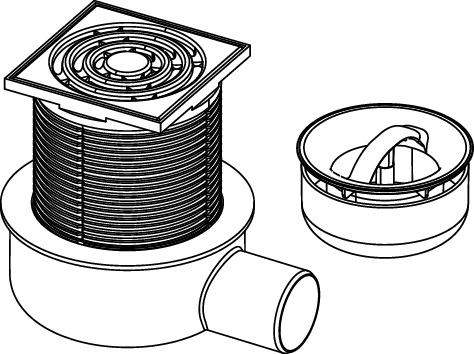 TECE 3601050 TECEdrainpoint S 50 Трап дренажный низкий