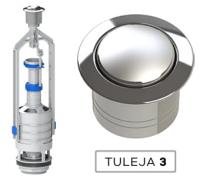 KK-POL ZSB/211/0/T/3  Сливной механизм однорежимный с stop, высота 330-420 мм