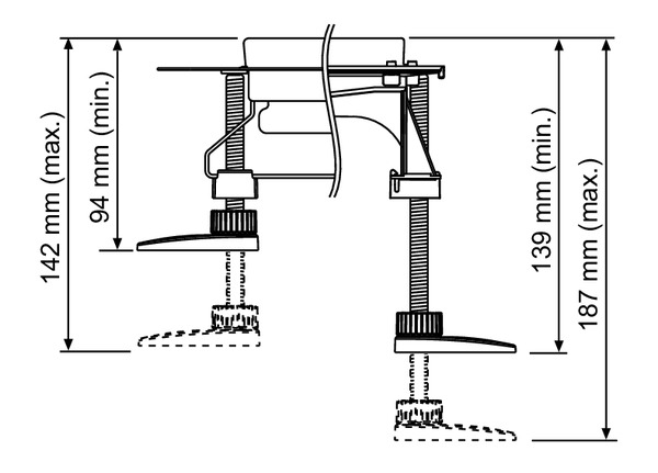 TECE 660003 TECEdrainline Комплект опор, 94-142 мм