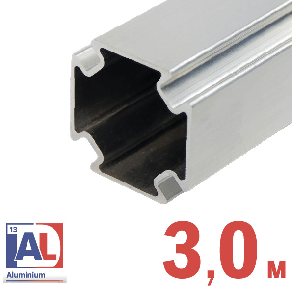 RIVO 100001-30 Fix Профиль алюминиевый, 33х33х1 мм, отрезок 3,0 м.