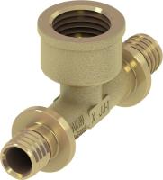 TECE 769516 TECEflex Тройник 90* с внутренней резьбой TECEflex, 16 х 1/2" х 16, латунь