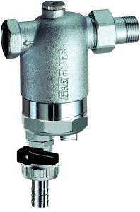 FAR FA 39F5 12100  Фильтр 1/2", ВР-НР, 100 мкм, с магнитной вставкой, под манометр, Tmax: 95 °С, 25 бар