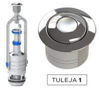 KK-POL ZSB/211/0/T/1  Сливной механизм однорежимный с stop, высота 330-420 мм