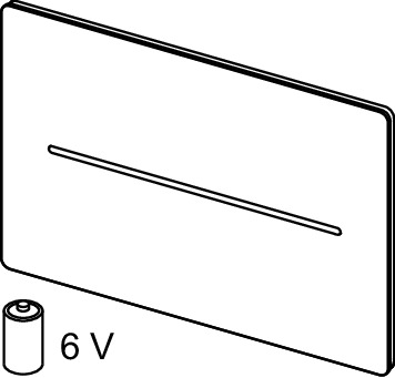 TECE 9820478 TECEsolid Запасная лицевая панель, 6 В,  нержавеющая сталь, сатин (с покрытием против отпечатков пальцев)