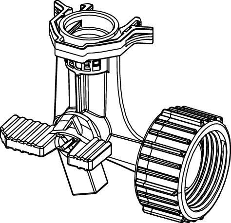 TECE 9820492 TECEbase Запорный 3-х ходовой вентиль тип 3 черный