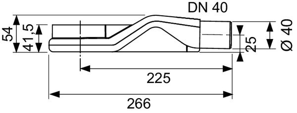 TECE 650004 TECEdrainline Сифон «низкий» DN 40 боковой слив