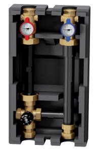 Группа быстрого монтажа 1", с термосмесителем 18-55 ﹾС, в теплоизоляции, под насос 180 мм, FAR