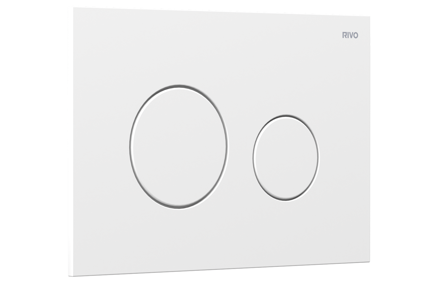 RIVO 303003 Touch Neo Пластиковая панель смыва унитаза для системы двойного смыва, белый матовый