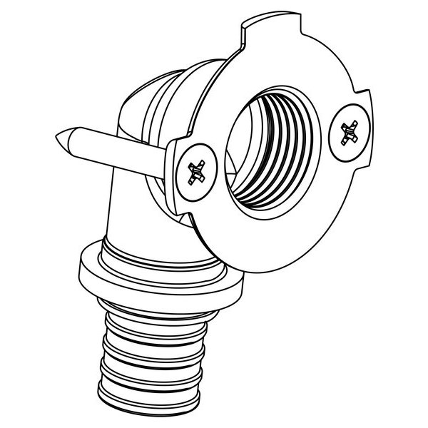 РЕХАУ 14563811001 RAUTITAN RX+ Настенный угольник фланцевый 16-Rp 1/2, бронза