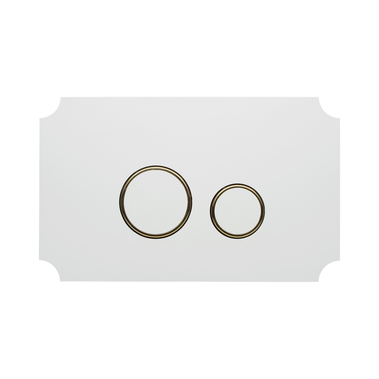 KK-POL 350/AFV/077-30-00 AQUAFIORI VINTAGE Металлическая панель смыва для инсталляции, цвет белый матовый/золото