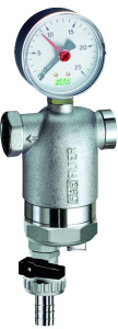 FAR FA 39F8 12100  Фильтр 1/2", ВР-ВР, 100 мкм, с магнитной вставкой, с манометром, Tmax: 95 °С, 25 бар