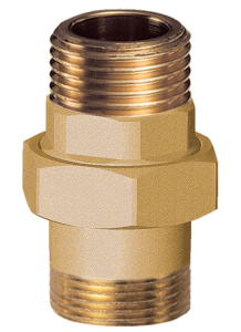 FAR FC 5143 12  Прямое трехсоставное соединение, латунь без покрытия (НР-НР), 1/2"