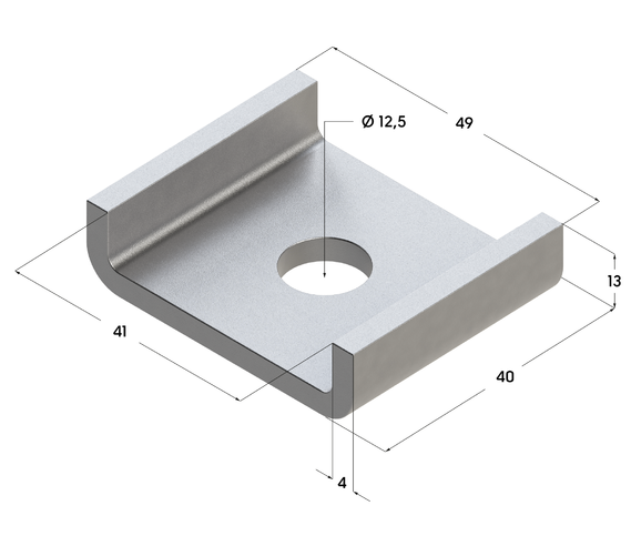 TERMOCLIP 09246002 Шайба седельная 38-41x40 3F 40x13x49, 4 мм