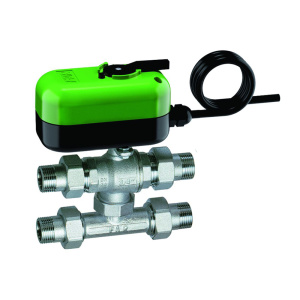 Кран шаровой 3-х ход., 3/4" с байпасом, сервопривод 3005 40 S