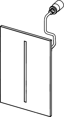 TECE 9242064 TECEfilo Лицевая панель смыва для писсуара, материал стекло, цвет белый