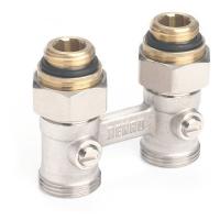 РЕХАУ 12407271001 RAUTITAN Пара шаровых кранов с соед. нип. G 1/2xG 3/4, прямой (никелирован.) ,