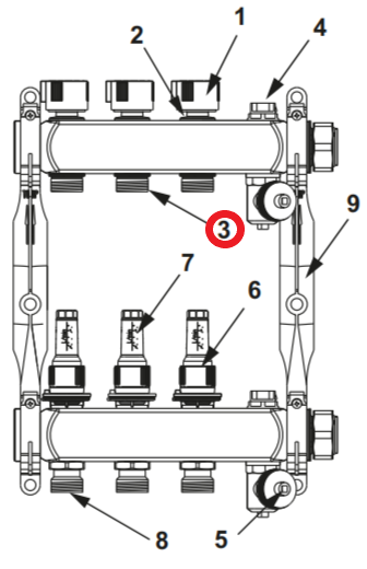 TECE 77990072 TECEfloor Ниппель обратной линии, евроконус 3/4"