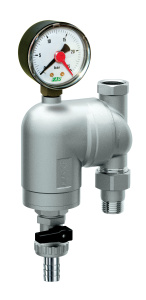 FAR FA 39A6 34  Фильтр с поворотным соединением, 3/4", ВР-НР, 300 мкм, с манометром, Tmax: 95 °С, 25 бар