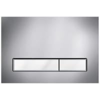 KK-POL 350/PPG/388-00-03 M08 V1 Пластиковая панель смыва для инсталляции, цвет хром глянец/белый