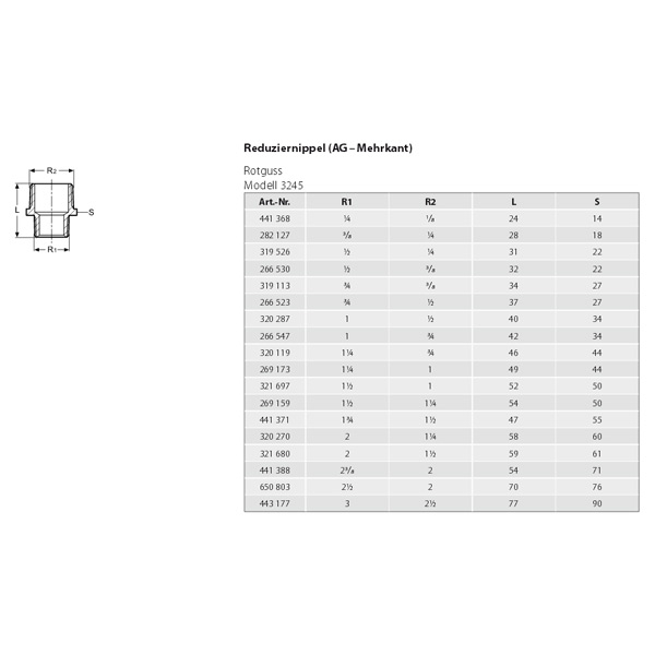 VIEGA 282127 Фитинг резьбовой ниппель редукционный, 3/8" x 1/4" наружная/наружная, бронза