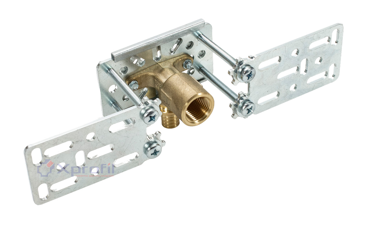 ХОМмет ХМ90909991 Xprofil Регулируемая по глубине планка для монтажа 1 водорозетки, сталь