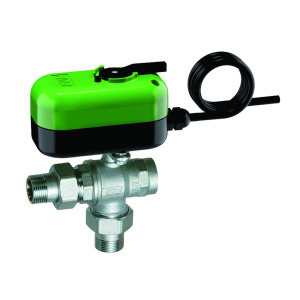 Кран шаровой 3-х ход., 3/4" (НР-ВР), сервопривод арт.3005 40 S