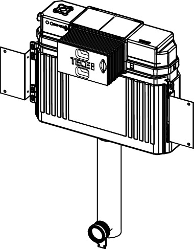 TECE 9041308 TECEprofil UNI 2.0.Cмывной бачок Uni 2.0 TECEbox с монтажной пластиной, высота 1 060 мм