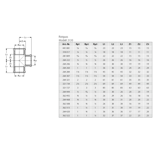 VIEGA 650773 Фитинг резьбовой тройник, 2 x 1" внутренняя/внутренняя, бронза