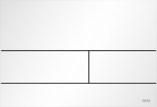 TECE 9240834 TECEsquare II Металлическая панель смыва унитаза II для системы с двойным смывом, цвет белый матовый