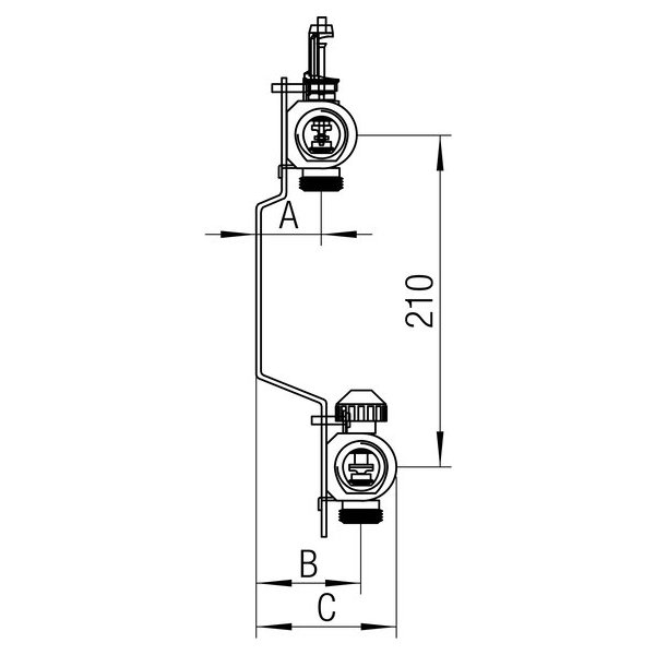 РЕХАУ 12080211002 RAUTHERM S Распределительный коллектор HKV-D 1", с расходомерами, 1",с расходомерами,  на 2 контура,  нержавеющая сталь, нержавеющая сталь