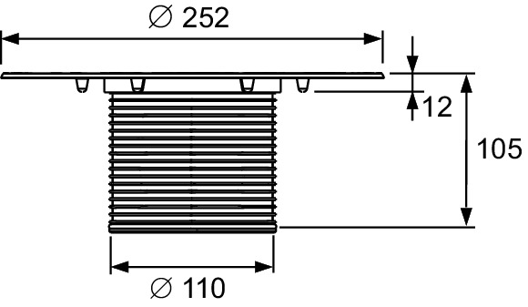 TECE 3660005 TECEdrainpoint S Удлинитель трапа, с универсальным фланцем Seal System