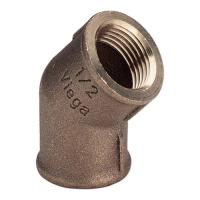 VIEGA 650728 Фитинг резьбовой отвод  45°, 2 x 2 внутренняя/внутренняя, бронза