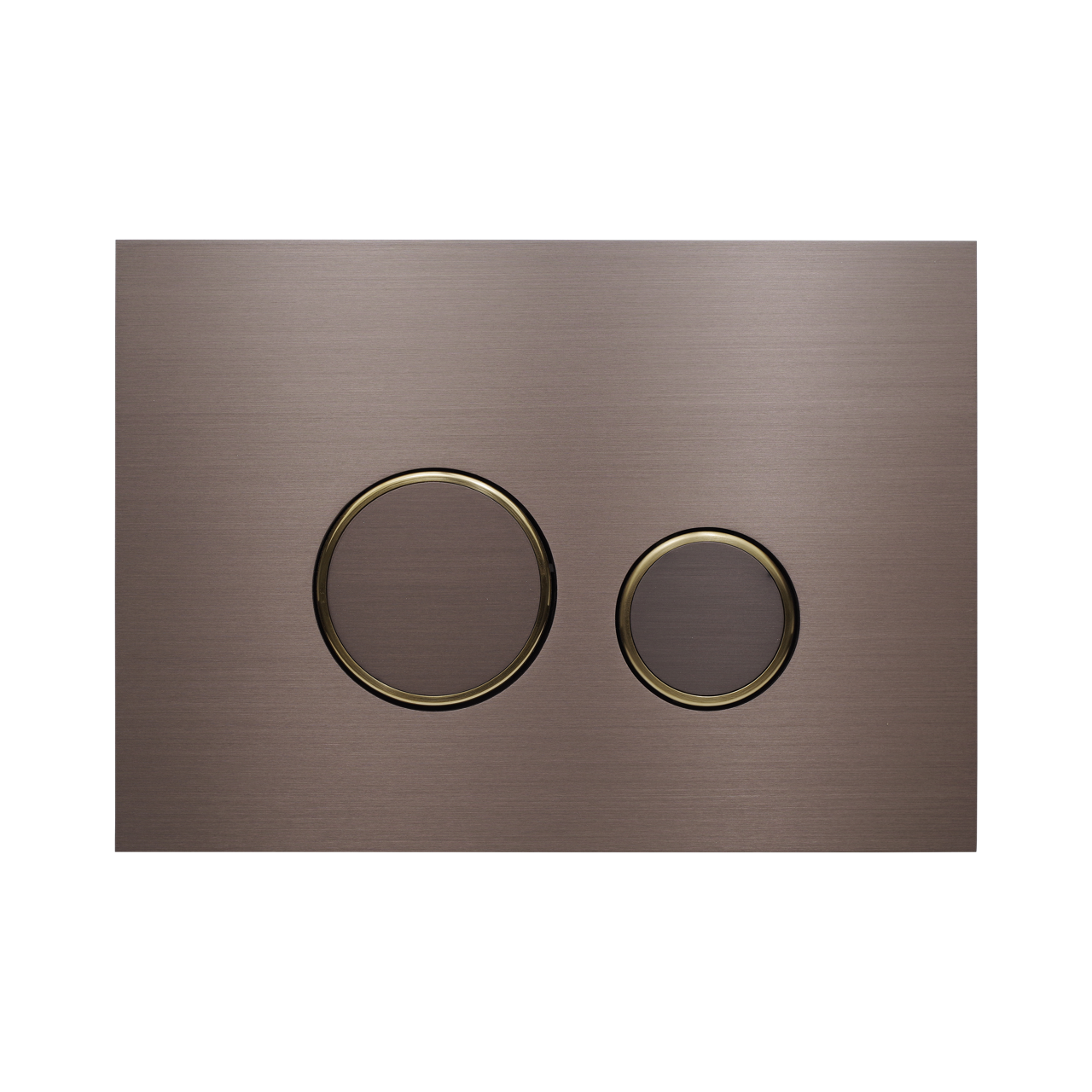 KK-POL 350/AFS/058-30-00 AQUAFIORI SFERA Металлическая панель смыва для инсталляции, PVD, цвет оружейная сталь/золото матовое