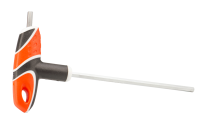 YATO 371305574 092 1 Ключ шестигранный, HEX-4, с Т-образной рукояткой, сплав S2 с закалкой до прочности 58-62 HRC, трёхцветная ручка из пластмассы и резины