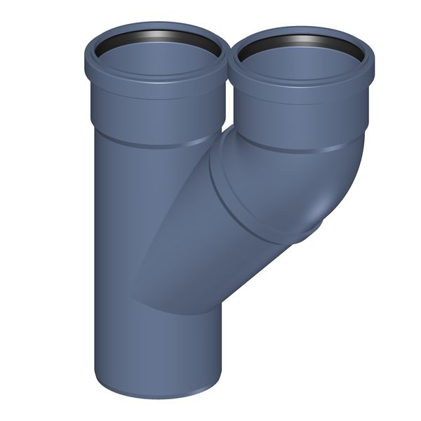 POLOPLAST P2294 POLO-KAL NG Тройник с параллельными входами PKPA DN110/110, , с предустановленными уплотнительными кольцами, синий