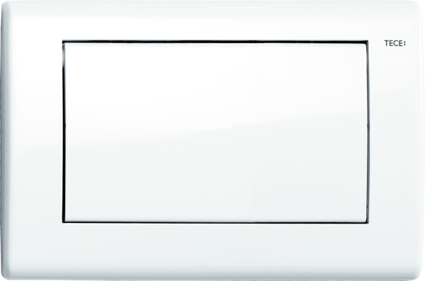 TECE 9240314 TECEplanus Панель смыва унитаза для одинарной системы смыва, материал металл, цвет белый глянцевый