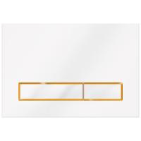 KK-POL 350/PPB/039-00-05(SPP/039/0/K) M08 V3 Пластиковая панель смыва для инсталляции, цвет белый глянец/золото глянец