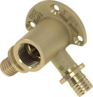 TECE 768501 TECEflex Тройник угловой с настенным креплением TECEflex, 16 х 1/2'' х 16, латунь