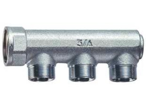 Коллектор концевой 3/4"с 2 отвод.  36мм, М24х19