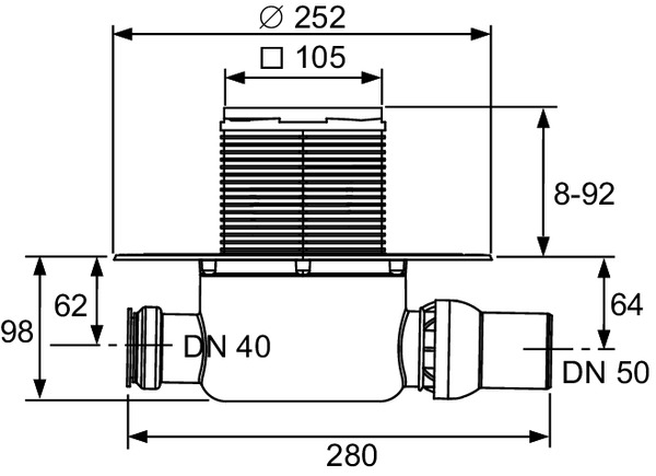 TECE 3601200 TECEdrainpoint S 120 Трап дренажный, с универсальным ...