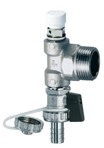 FAR FK 4071 M138  Узел концевой 1" (НР) с ручным воздухоотвод. и сливкраном