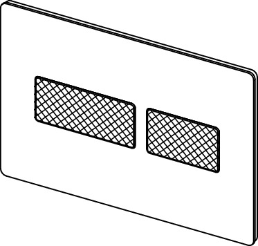 TECE 9240437 TECEsolid Панель смыва с двойной системой смыва для унитаза, материал металл, цвет матовый никель с линейным рельефом клавиш